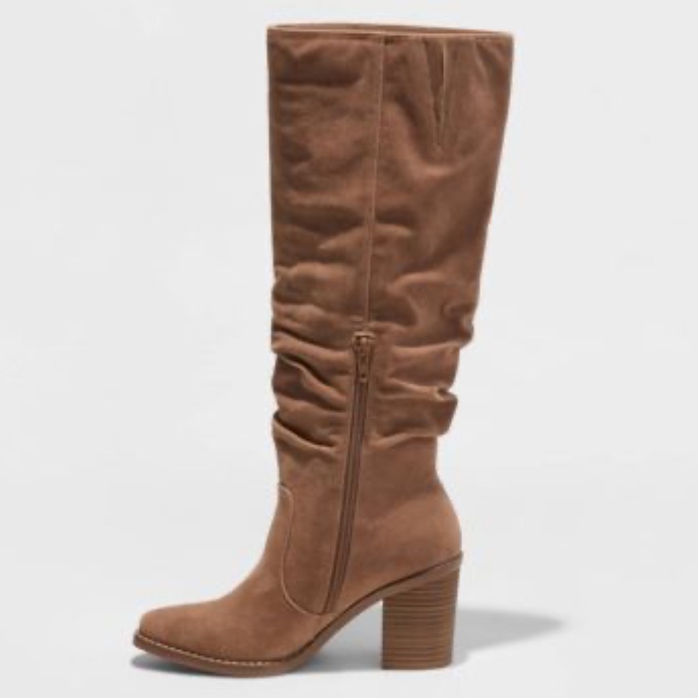 Universal Thread, Cognac Lainee Heeled Scrunch Bo… - image 2